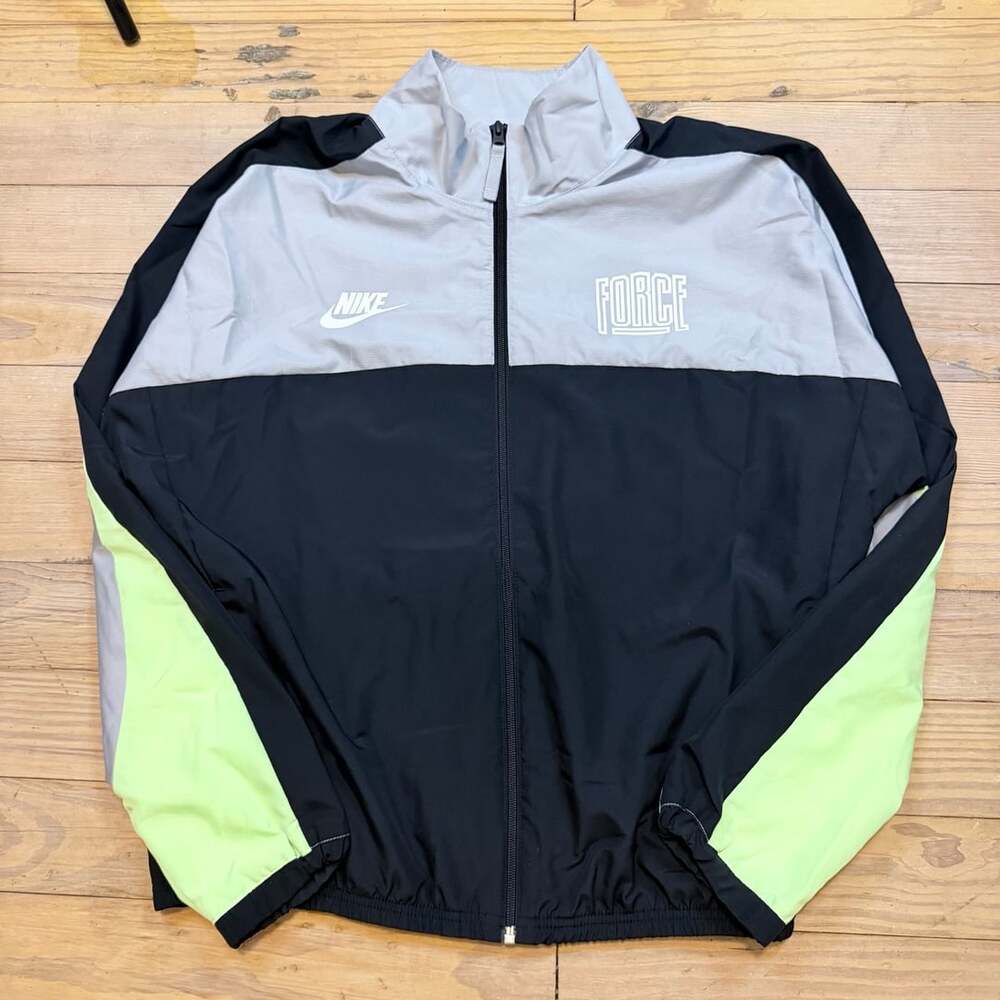 Nike Force Starting 5 Basketball Jacket Black Gray Volt Size S